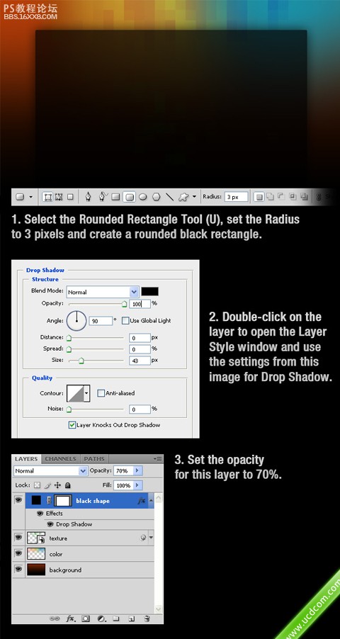 photoshop网页应用教程:制作色彩丰富的网页(6)-第5张图片-快备云