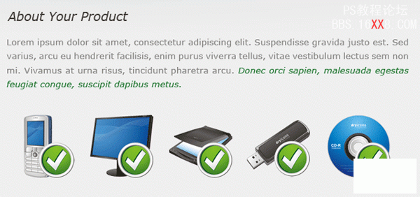 Photoshop绘制展示软件产品的绿色网页布局(3)-第46张图片-快备云