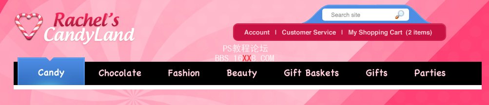  Photoshop制作一个糖果店网站模板教程(3)-第29张图片-快备云