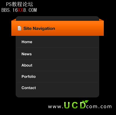 Photoshop教程:设计制作橙色网页导航条(3)-第22张图片-快备云